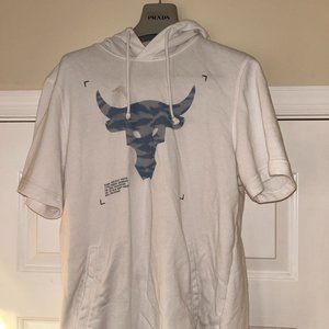 Men's Project Rock Terry Short Sleeve Hoodie White